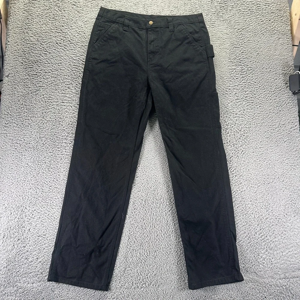 Brahma Pant Mens 34x34 Black Cotton Carpenter Straight Workwear Utility Stretch